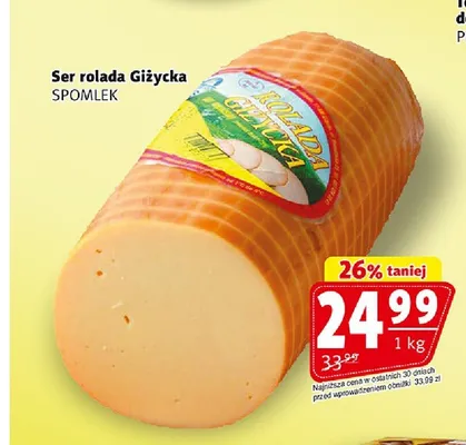Ser rolada Giżycka Spomlek promocja w Prim Market