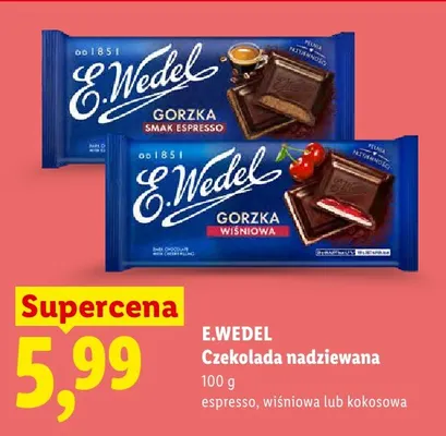 Czekolada nadziewana E.Wedel Espresso promocja w Lidl