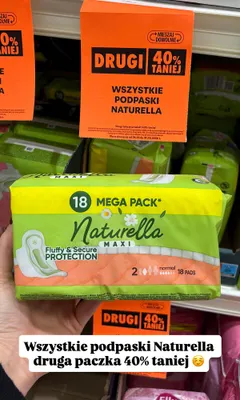 Podpaski Naturella Maxi Normal promocja w Biedronka