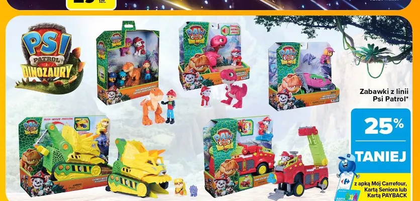Zabawki z linii Psi Patrol promocja w Carrefour
