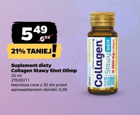 Suplement diety Olimp Collagen Stawy Shot promocja w Netto