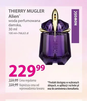 Woda perfumowana damska THIERRY MUGLER Alien promocja w Hebe