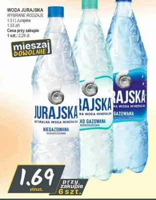 Woda gazowana Jurajska promocja w Słoneczko