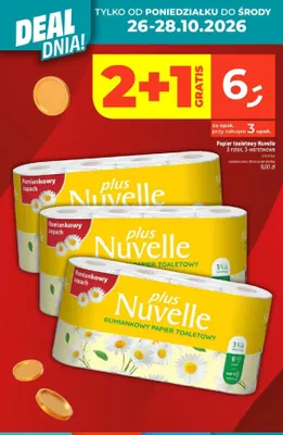 Papier toaletowy Nuvelle 3-warstwowy 8-pak promocja w Dealz