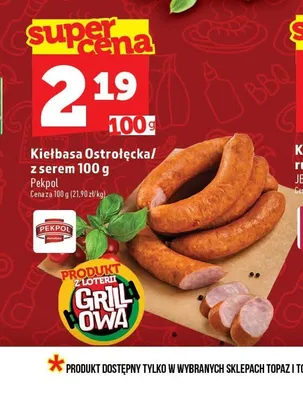 Kiełbasa Ostrołęcka Pekpol promocja w TOPAZ