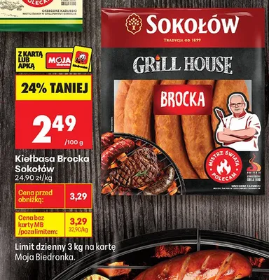Kiełbasa Brocka Grill House promocja w Biedronka