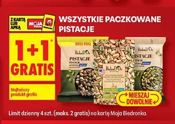 Paczkowane pistacje promocja w Biedronka