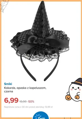 Kokarda opaska z kapeluszem czarna Smiki promocja w Smyk