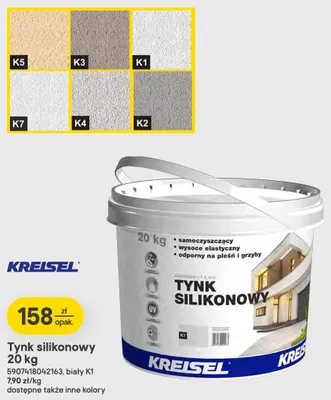 Tynk silikonowy Kreisel promocja w Castorama