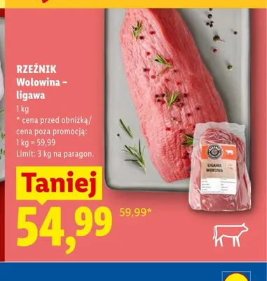 Wołowina ligawa Rzeźnik promocja w Lidl