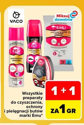 Preparaty do czyszczenia, ochrony i pielęgnacji butów Emu promocja w Carrefour