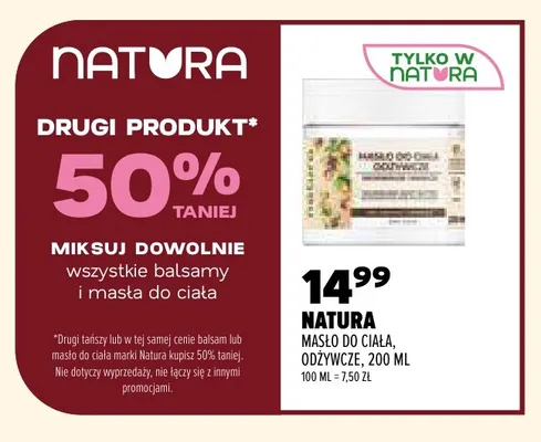 Masło do ciała odżywcze Natura promocja w Drogerie Natura