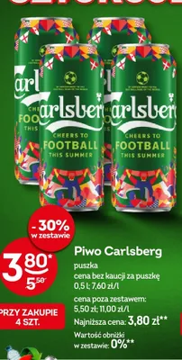 Piwo Carlsberg promocja w Żabka