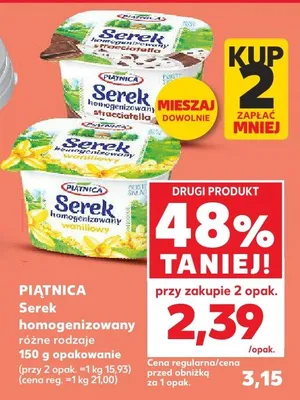 Serek homogenizowany Piątnica promocja w Kaufland