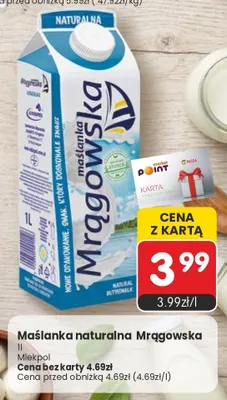 Maślanka naturalna Mrągowska promocja w Market Point