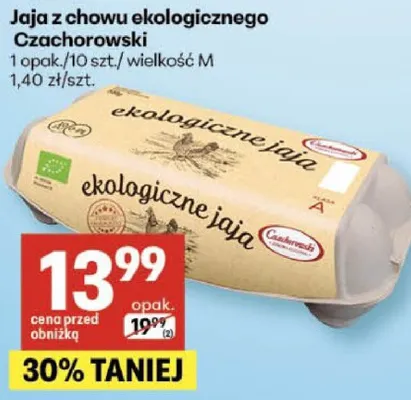 Jaja z chowu ekologicznego Czachorowski promocja w Delikatesy Centrum