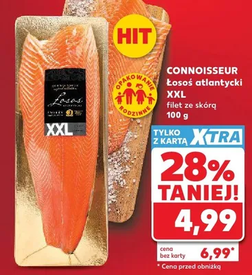 Łosoś atlantycki XXL filet ze skórą Connoisseur promocja w Kaufland