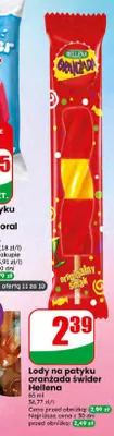 Lody na patyku Hellena Oranżada Świder promocja w Dino