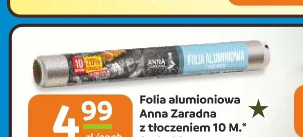 Folia aluminiowa Anna Zaradna z tłoczeniem 10m. promocja w Społem Częstochowa