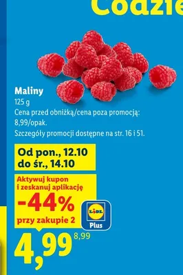 Maliny promocja w Lidl