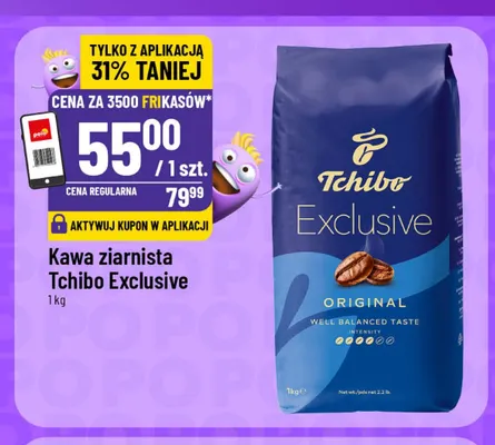 Kawa ziarnista Tchibo Exclusive promocja w POLOmarket