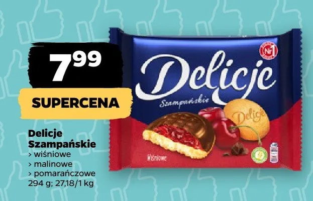 Ciastka Szampańskie wiśniowe promocja w Netto