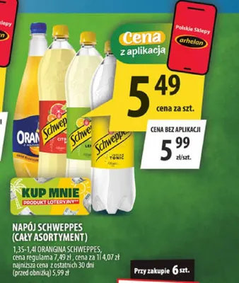 Napój gazowany Schweppes Indian Tonic promocja w Arhelan