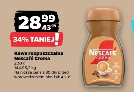 Kawa rozpuszczalna Nescafe Crema promocja w Netto