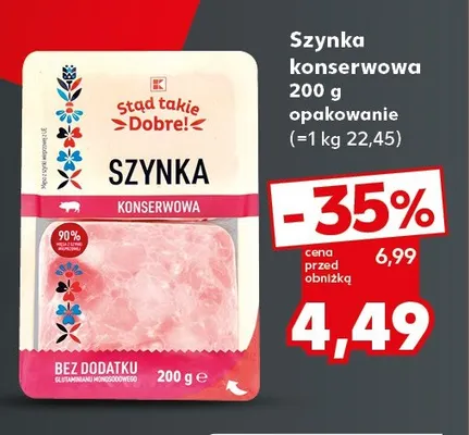 Szynka konserwowa Stąd Takie Dobre! promocja w Kaufland