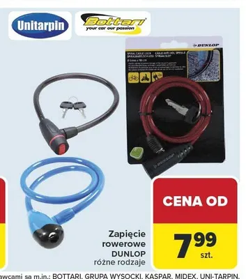 Zapięcie rowerowe DUNLOP promocja w Carrefour