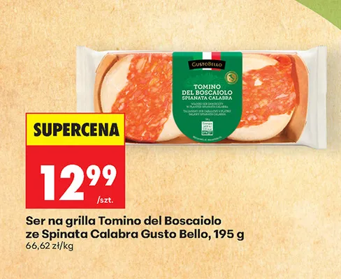 Ser na grilla Tomino del Boscaiolo ze Spinata Calabra Gusto Bello promocja w Biedronka