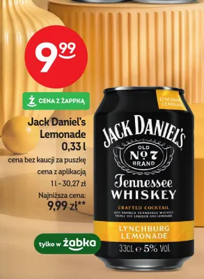Drink Jack Daniel's Lemonade promocja w Żabka