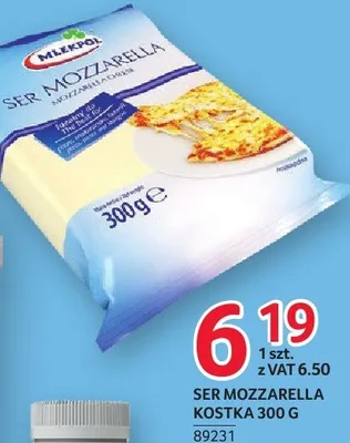 Ser Mozzarella kostka Mlekpol promocja w Selgros