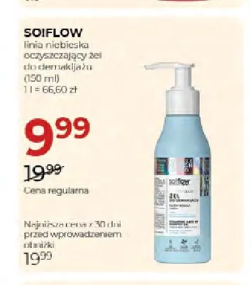 Oczyszczający żel do demakijażu linia niebieska So!Flow promocja w Drogerie Jawa