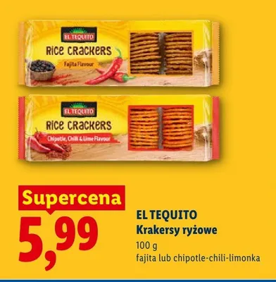 Krakersy ryżowe EL TEQUITO fajita promocja w Lidl