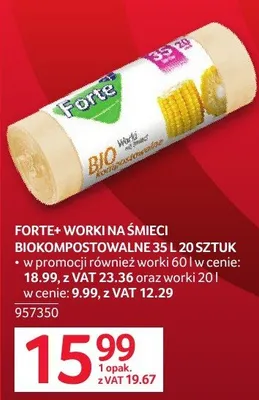 Worki na śmieci biokompostowalne Forte+ promocja w Selgros