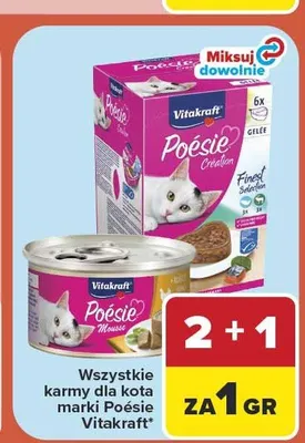 Karma dla kota Vitakraft Poésie Mousse promocja w Carrefour