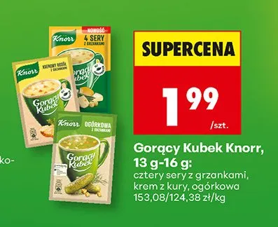 Gorący Kubek cztery sery z grzankami promocja w Biedronka