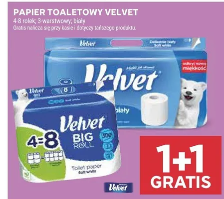 Papier toaletowy biały 4-8 rolek, 3-warstwowy promocja w Stokrotka