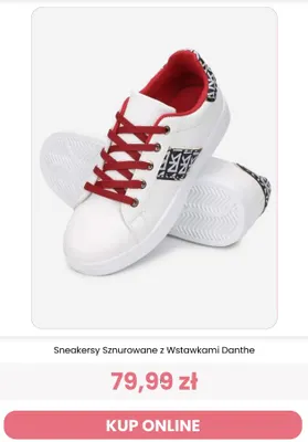 Sneakersy sznurowane z wstawkami Danthe Reneé promocja w Renee