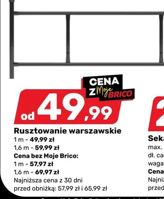 Rusztowanie warszawskie promocja w Bricomarche