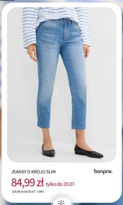 Jeansy o kroju slim Bonprix promocja w bonprix