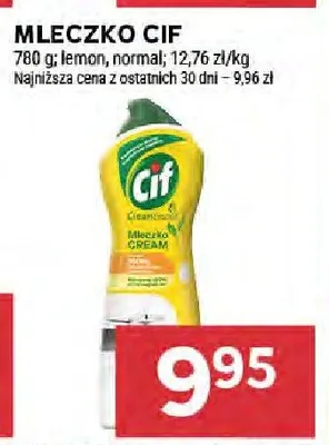Mleczko Cif lemon promocja w Stokrotka