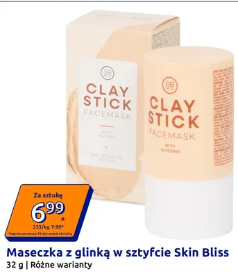 Maseczka z glinką w sztyfcie Skin Bliss promocja w Action