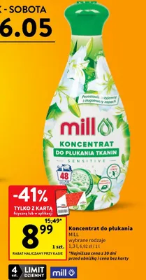 Koncentrat do płukania Mill Sensitive wybrane rodzaje promocja w Intermarche