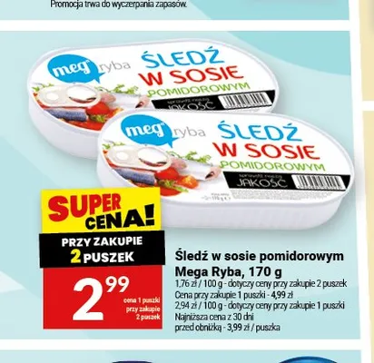 Śledź w sosie pomidorowym Megryba promocja w Twój Market