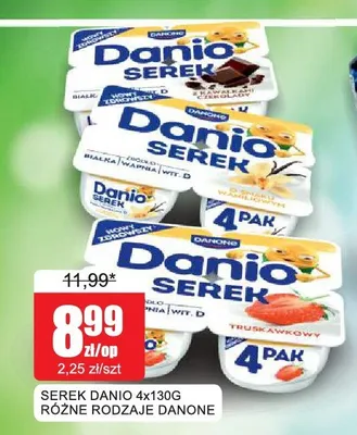 Serek Danio truskawkowy 4-pak 130g promocja w Bingo