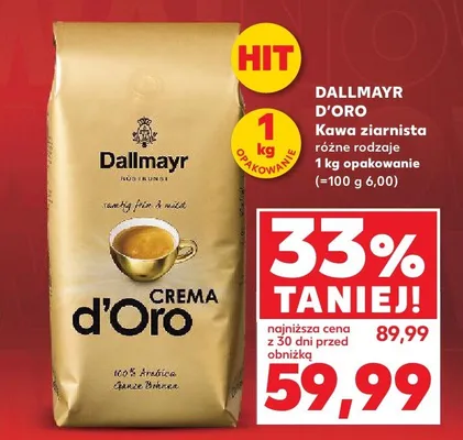 Kawa ziarnista różne rodzaje promocja w Kaufland