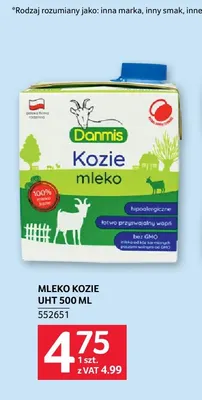 Mleko UHT kozie Danmis promocja w Selgros