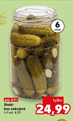 Słoiki bez zakrętek 6-pak 0,9 l promocja w Kaufland